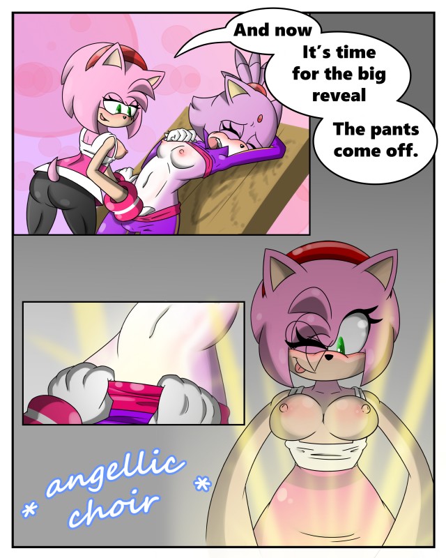 anthro assisted_exposure big_eyes blush breasts clothed clothing dialogue duo female female/female fur green_eyes hair navel nipples one_eye_closed pink_body pink_fur pink_hair purple_body purple_fur raised_clothing raised_shirt raised_topwear shirt text tongue tongue_out toony topwear undressing sandunky sega sonic_the_hedgehog_(series) amy_rose blaze_the_cat domestic_cat eulipotyphlan felid feline felis hedgehog mammal 4:5 absurd_res comic english_text hi_res