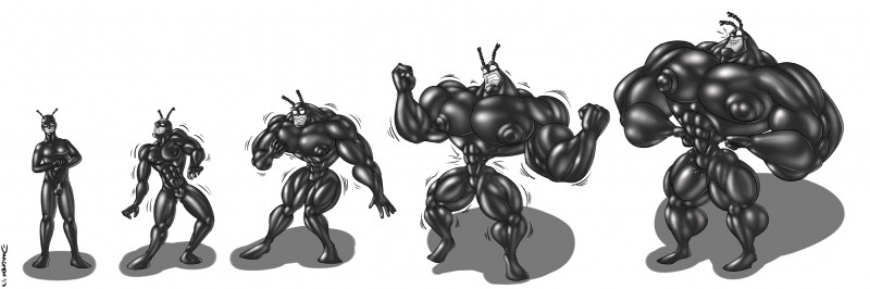 big_muscles bulge clothing huge_muscles hyper hyper_muscles male muscular muscular_male nipples solo suit transformation dragmon the_tick the_tick_(character) acarine arachnid arthropod parasitiform tick_(arachnid) absurd_res hi_res