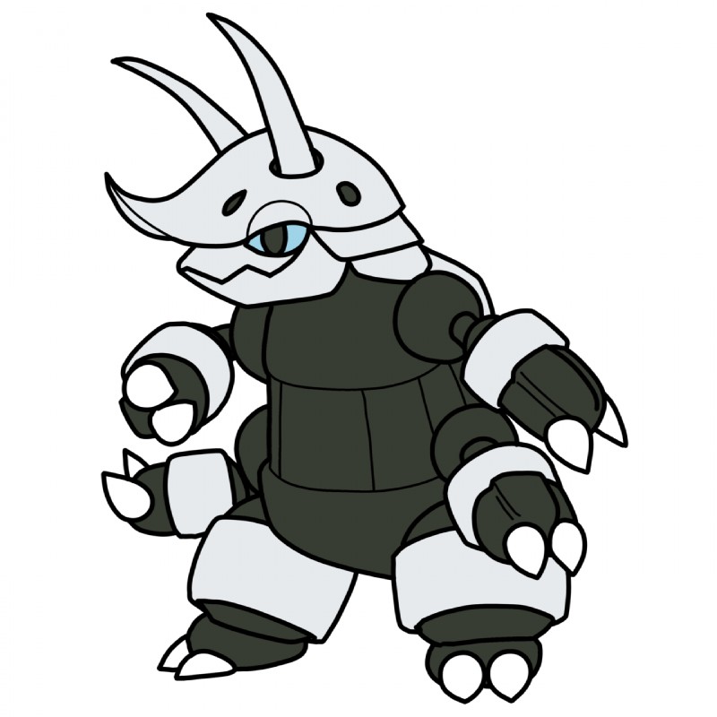 2_fingers 2_toes 4_arms alternate_species ambiguous_gender antennae_(anatomy) anthro biped black_body black_countershading black_exoskeleton blue_eyes claws countershade_torso countershading exoskeleton featureless_crotch feet fingers front_view grey_antennae grey_body grey_exoskeleton jagged_mouth metallic_body multi_arm multi_limb multicolored_body multicolored_exoskeleton nude simple_background smile smirk smug solo standing toe_claws toes toony two_tone_body two_tone_exoskeleton white_background white_claws ricky_hoffman bugdex fakemon nintendo pokemon aggron arthropod elemental_creature generation_3_pokemon insect mineral_fauna pokemon_(species) 1:1 2018 digital_drawing_(artwork) digital_media_(artwork) full-length_portrait hi_res portrait