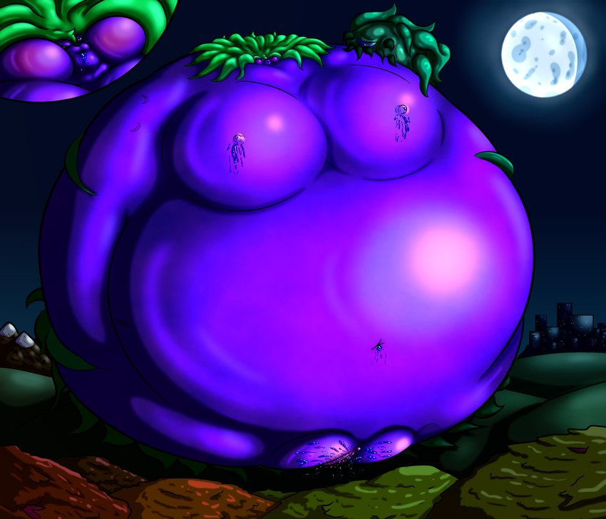 ambiguous_form anthro belly berry_juice big_belly big_breasts big_clitoris big_pussy blueberry_inflation blueberry_juice blush breast_expansion breasts cheek_bulge city clitoris expansion female food forest fruit genitals grass green_hair hair huge_belly huge_breasts huge_clitoris hyper hyper_belly hyper_breasts hyper_cheeks hyper_genitalia hyper_pussy immobile inflation juice_(beverage) magic moon mountain night nipples overweight overweight_female plant plant_transformation plump_labia pussy sky solo spherical_inflation swollen_cheeks tentacles the_dark_berry_grove tree vines what what_has_science_done where_is_your_god_now why unknown_artist aries_passadar canid canine canis mammal wolf juice_(disambiguation) absurd_res hi_res