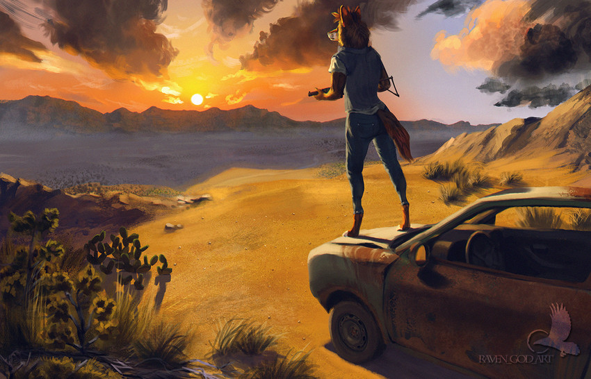 anthro desert male post-apocalyptic solo hedax mad_max canid canine canis coyote mammal