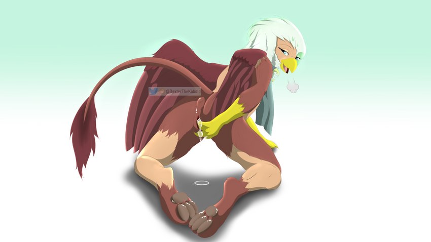 ambiguous_fluids crossgender female feral fingering gender_transformation masturbation mtf_transformation solo transformation dexterthekobold friendship_is_magic hasbro my_little_pony mythology greta_(mlp) avian gryphon mythological_avian mythological_creature 16:9 absurd_res hi_res widescreen