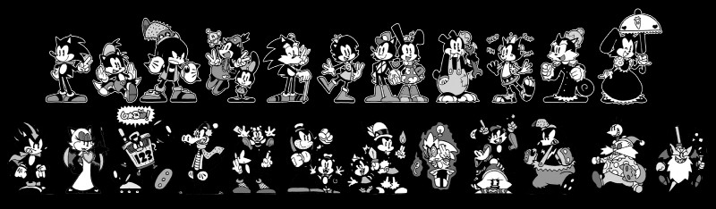 thrash the tasmanian devil, colin kintobor jr., snively robotnik, ray the flying squirrel, vector the crocodile, and etc (sonic the hedgehog (archie) and etc) created by jongraywb