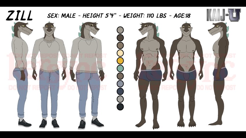 anthro athletic bottomwear boxer_briefs bulge clothed clothing denim denim_bottomwear denim_clothing footwear jeans male muscular muscular_anthro muscular_male pants shoes skinny slim solo sweatshirt text underwear kersync godzilla_(series) mythology toho fan_character godzilla zill_(kersync) zilla dragon hybrid kaiju monster mythological_creature mythological_scalie scalie 16:9 2024 character_name colored english_text hi_res model_sheet watermark widescreen