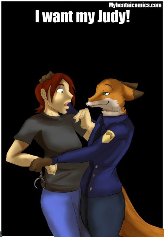 anthro duo hair text kaeaskavi disney zootopia nick_wilde canid canine fox human mammal red_fox true_fox hi_res url