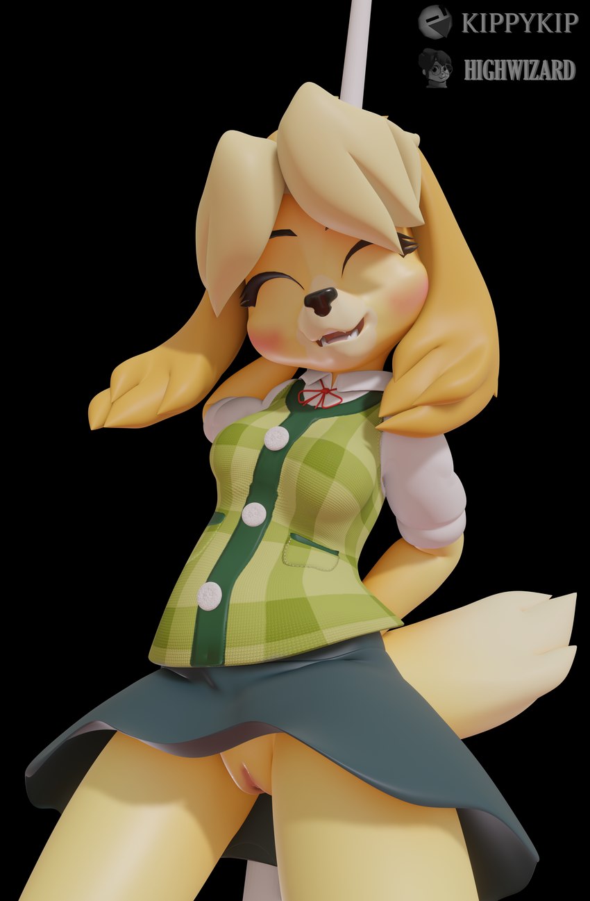isabelle and isabelle (animal crossing and etc) created by kippykip