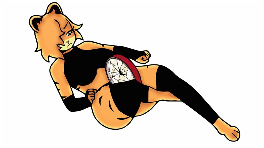 alternative_fashion anthro armwear big_breasts big_butt breasts butt clothing crush crushed_object female goth legwear squeakyroar thick_thighs thigh_highs unknown_artist garfield_(series) garfield_the_cat gothfield domestic_cat felid feline felis humanoid mammal hi_res