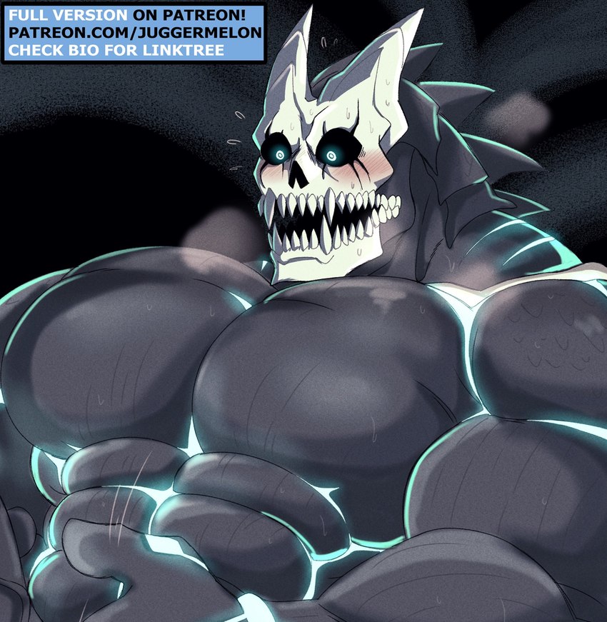 abs advertisement barazoku barely_visible_genitalia barely_visible_penis biceps big_muscles black_body black_sclera blush full_version_at_paywall genitals humanoid_genitalia humanoid_penis male muscular muscular_male nude open_mouth pecs penis sharp_teeth solo teeth vein veiny_penis juggermelon kaiju_no._8 kafka_hibino kaiju_no_8 humanoid hybrid kaiju mammal monster 2024 hi_res preview