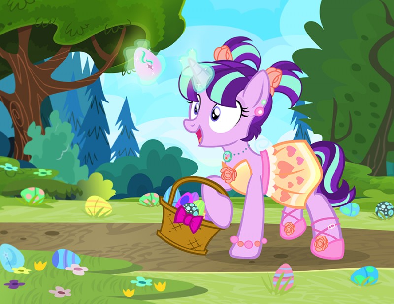 basket chaurus_eggs clothed clothing container dress easter_egg egg female glowing holidays horn jewelry necklace outside piercing solo pixelkitties easter friendship_is_magic hasbro my_little_pony mythology starlight_glimmer_(mlp) chaurus equid equine mammal mythological_creature mythological_equine unicorn 2016