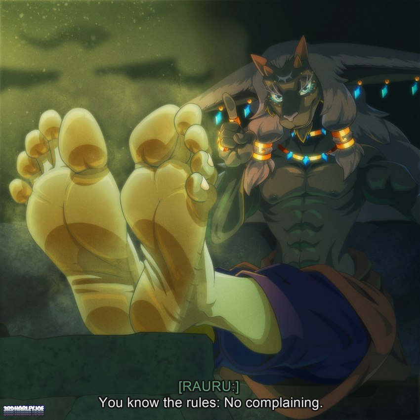 4_horns 5_toes abs anthro barefoot big_ears bottomwear claws clothed clothing dialogue ear_piercing eyelashes feet fingers foot_fetish foot_focus fur glowing glowing_eyes greek_toe grey_body grey_nipples grey_skin hair horn humanoid_feet humanoid_hands jewelry logo loincloth long_hair looking_at_viewer male multi_horn muscular muscular_anthro muscular_male musk musk_clouds musky_feet nails necklace nipples outside pecs piercing plantigrade shawl sitting smelly smelly_feet snout soles solo text toenails toes topless topless_anthro topless_male white_body white_fur white_hair wrinkled_feet wrinkles 3rdharleyjoe nintendo tears_of_the_kingdom the_legend_of_zelda rauru_(tears_of_the_kingdom) bovid caprine goat mammal zonai 1:1 2024 artist_logo artist_name english_text hi_res