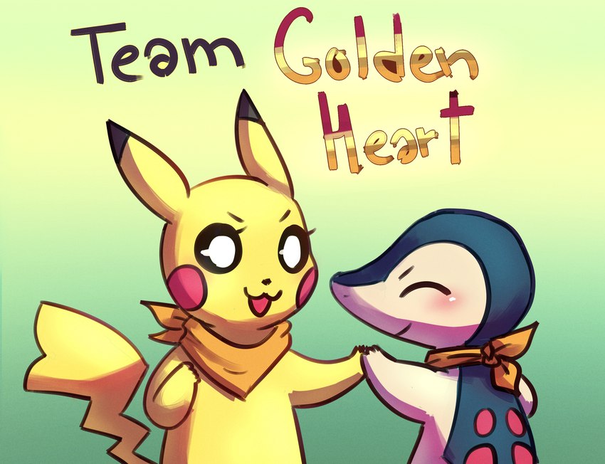 ambiguous_gender anterior_nasal_aperture black_nose cheek_spots closed_smile duo eyelashes eyes_closed female looking_at_another mouth_closed open_mouth open_smile orange_scarf pupils red_cheeks scarf simple_background smile tail text white_pupils yellow_body yellow_tail flavia-elric nintendo pokemon pokemon_mystery_dungeon spike_chunsoft flavia_(flavia-elric) gary_(flavia-elric) cyndaquil generation_1_pokemon generation_2_pokemon pikachu pokemon_(species) 2016 digital_media_(artwork) english_text hi_res