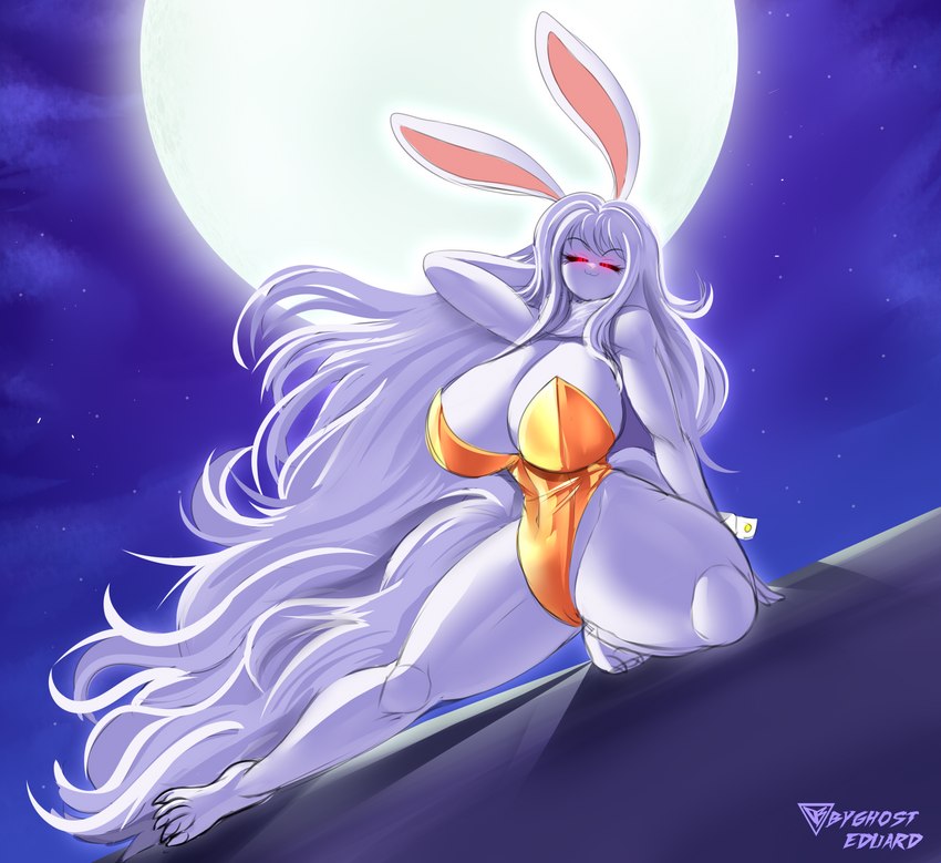 anthro camel_toe clothed clothing eyebrows eyelashes female full_moon hair long_hair looking_at_viewer moon outside red_eyes solo byghosteduard one_piece carrot_(one_piece) sulong_carrot mammal minkmen_(one_piece) absurd_res artist_name digital_media_(artwork) hi_res