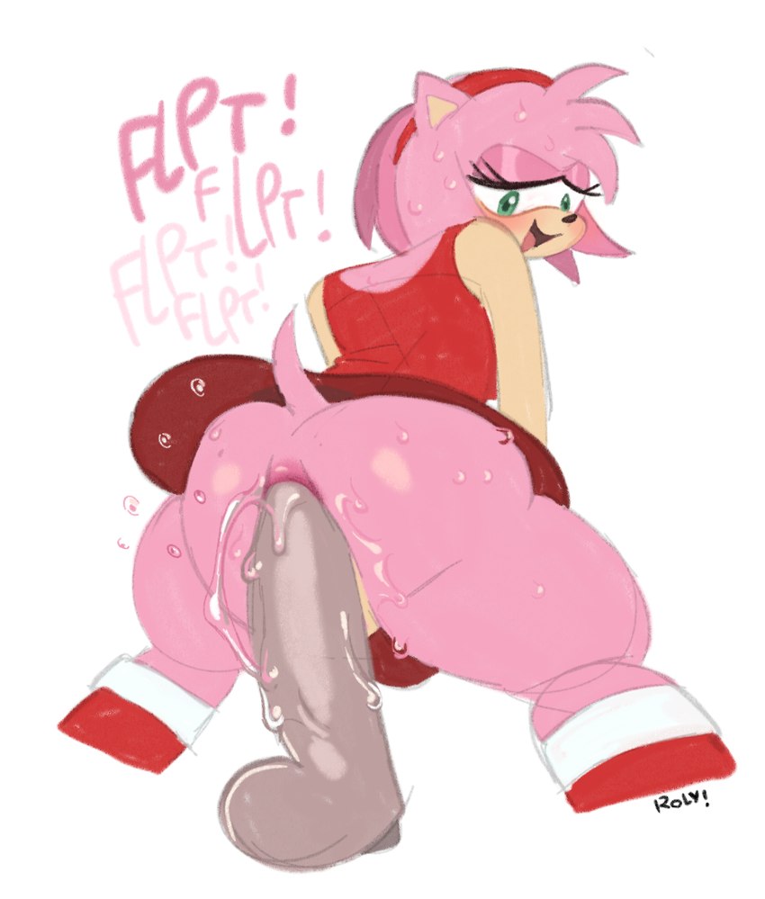 anal anal_masturbation anal_penetration anthro anus balls bodily_fluids butt clothed clothing duo female genitals looking_back male male/female masturbation penetration penis sound_effects sweat sweaty_butt text thick_thighs upskirt roly sega sonic_the_hedgehog_(series) amy_rose 2025