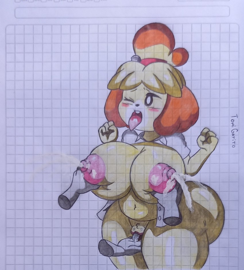 isabelle (animal crossing and etc) created by mitsumichi