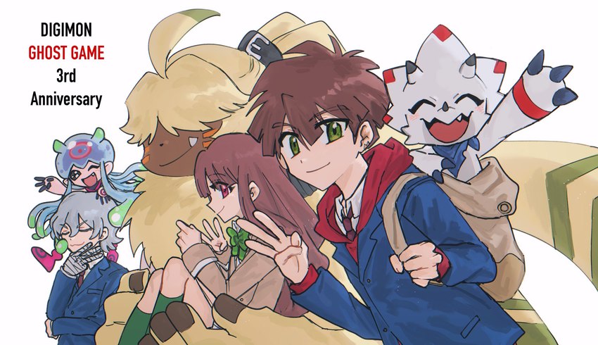 hiro amanokawa, kiyoshiro higashimitarai, and ruri tsukiyono (digimon ghost game and etc) created by randomlyrab