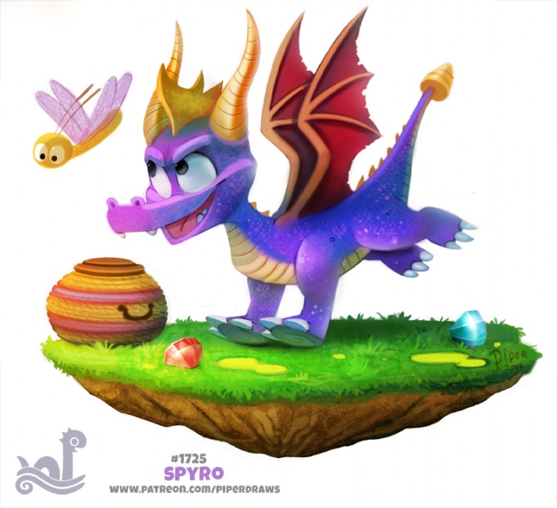 spyro (spyro the dragon and etc) created by piper thibodeau