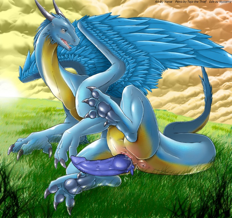 saphira (european mythology and etc) created by narse, third-party edit, and tojo the thief