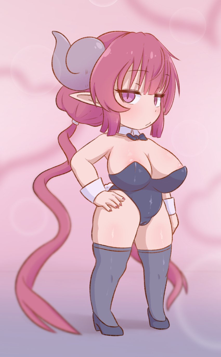 big_breasts blush breasts camel_toe cleavage clothed clothing female hair horn huge_breasts humanoid_pointy_ears looking_at_viewer nipples pink_hair pointy_ears purple_eyes solo greatm8sfm miss_kobayashi's_dragon_maid mythology ilulu animal_humanoid dragon dragon_humanoid horned_humanoid humanoid mythological_creature mythological_scalie scalie 2023 absurd_res hi_res