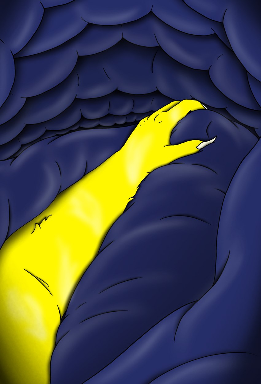 anthro balls blue_insides bodily_fluids cock_vore duo first_person_view fur genitals inside_balls internal male male/male penetration penile penile_penetration penis prey_pov vore yellow_body yellow_fur zawkian_puppy mythology derg_vic dragon furred_dragon furred_scalie mythological_creature mythological_scalie scalie absurd_res hi_res