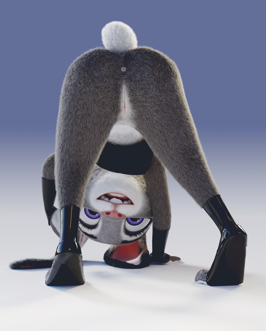 anthro anus butt female genitals looking_at_viewer looking_back presenting presenting_hindquarters pussy solo batesz2 disney zootopia judy_hopps lagomorph leporid mammal rabbit 3d_(artwork) absurd_res blender_(artwork) digital_media_(artwork) hi_res