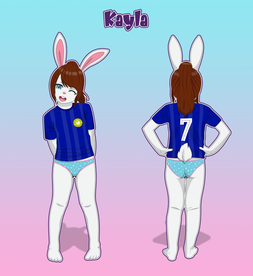 anthro clothing female soccer_uniform solo sportswear underwear uniform young young_anthro young_female thelaughingkitsune lagomorph leporid mammal rabbit hi_res