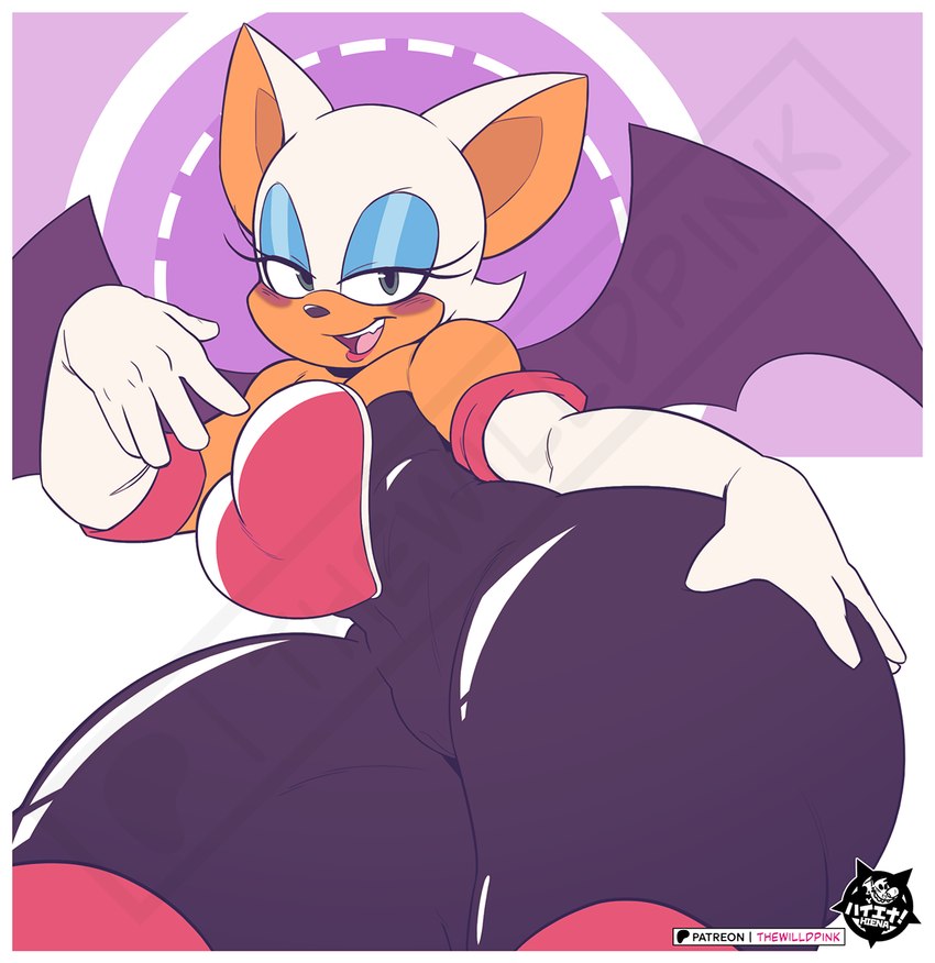 rouge the bat (sonic the hedgehog (series) and etc) created by thewilldpink