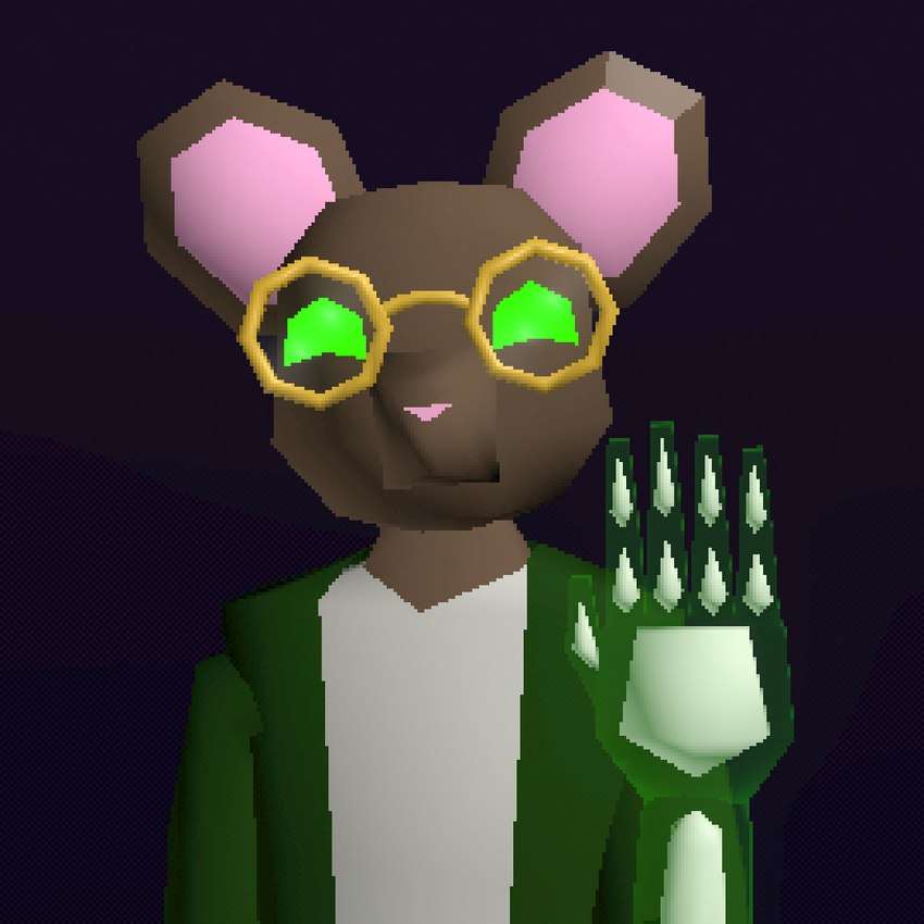 anthro brown_body brown_fur clothing coat eyewear fur gesture glasses green_clothing green_coat green_topwear low_poly male shirt solo topwear waving wearing_glasses white_clothing white_shirt white_topwear d3nofur lir_(d3nofur) mammal murid murine rat rodent 1:1 3d_(artwork) blender_(artwork) digital_media_(artwork)