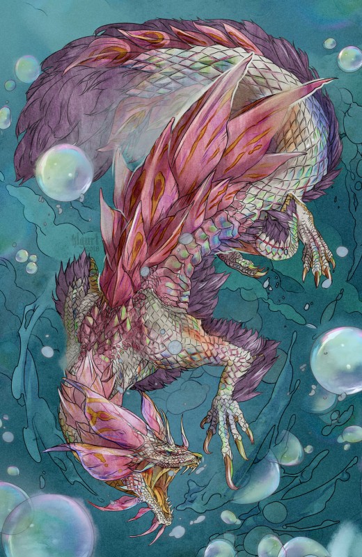 ambiguous_gender detailed_background feral open_mouth scales solo teeth tongue kiguri capcom monster_hunter leviathan_(mh) mizutsune 2018 absurd_res digital_media_(artwork) hi_res