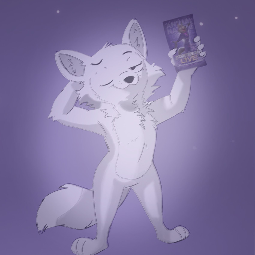 anthro female holding_object nude null solo anonymous_artist disney zootopia heidi_howler_(zootopia) canid canine canis mammal wolf 1:1 hi_res sketch