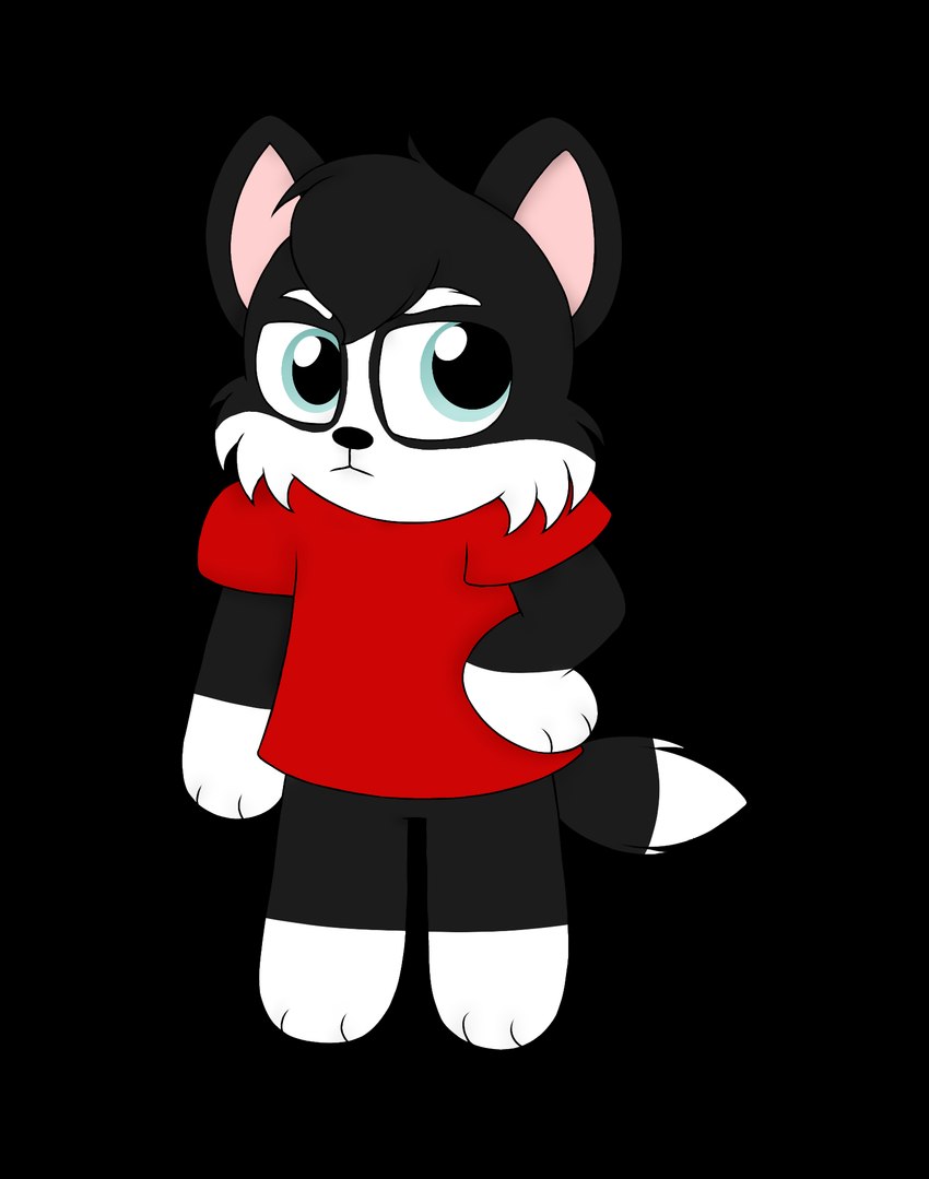 :< annoyed anthro big_ears black_body black_fur blue_eyes clothing eyebrows fluffy fluffy_fur fluffy_tail fur male markings multicolored_body multicolored_fur pink_inner_ear pointy_ears prick_ears red_clothing red_shirt red_topwear shirt simple_background solo tail tail_markings toony topwear transparent_background white_body white_eyebrows white_fur artziidubz puppies_in_paradise eden_(puppies_in_paradise) border_collie canid canine canis collie domestic_dog herding_dog island_puppy mammal pastoral_dog sheepdog 2024 alpha_channel digital_drawing_(artwork) digital_media_(artwork) hi_res