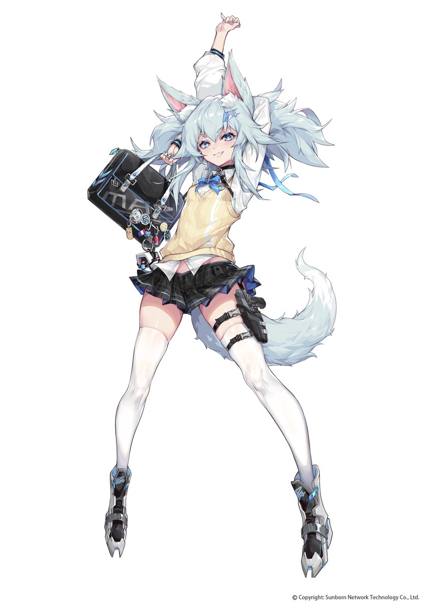 breasts clothing female fur hair heart_eyes heart_symbol long_hair looking_at_viewer small_breasts solo text tied_hair shanyao_jiang_tororo girls_frontline pa-15_(girls_frontline) animal_humanoid canid canid_humanoid canine canine_humanoid fox_humanoid humanoid mammal mammal_humanoid absurd_res english_text hi_res official_art