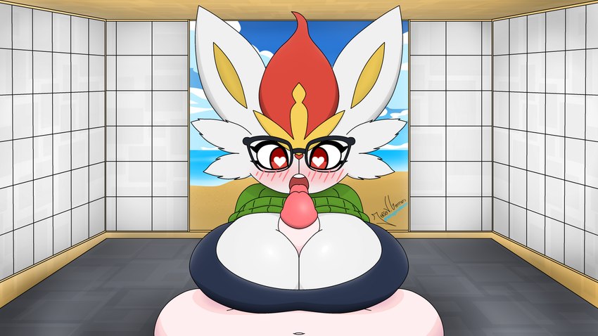 anthro breast_play breasts duo eyewear female first_person_view genitals glasses heart_eyes heart_symbol licking male male/female male_pov oral penile penis penis_lick sex titfuck tongue tongue_out whygenamoon nintendo pokemon deny_the_mouse_(whygenamoon) cinderace generation_8_pokemon humanoid pokemon_(species) 16:9 absurd_res hi_res widescreen