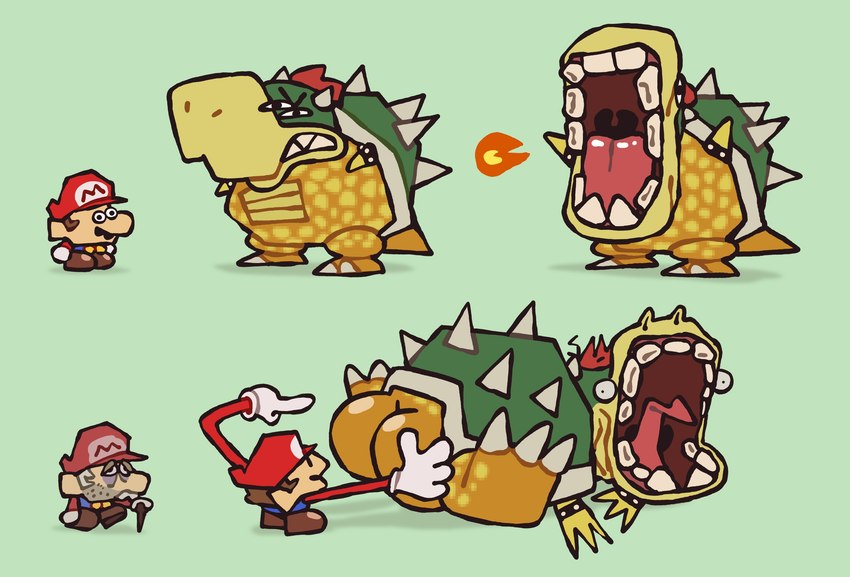 bowser and mario (mario bros and etc) created by cas van de pol