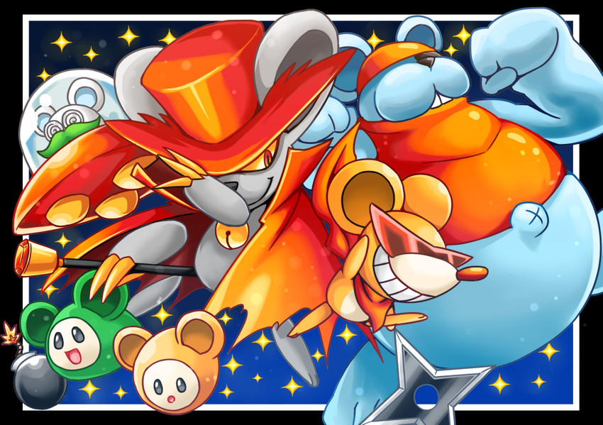 daroach, doc, spinni, and storo (kirby (series) and etc) created by hakuginnosora