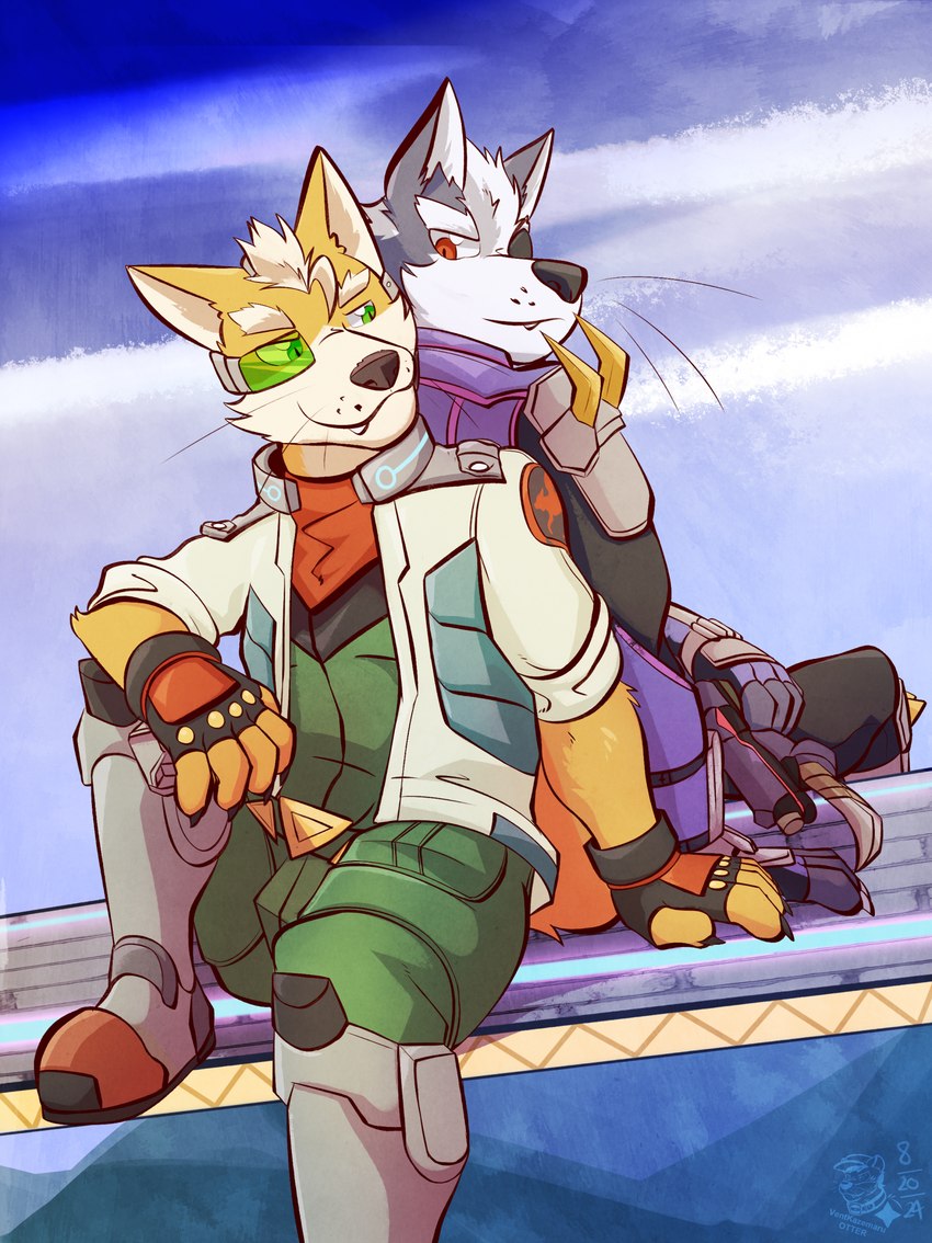 fox mccloud and wolf o'donnell (super smash bros. and etc) created by ventkazemaru