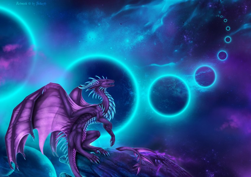 ambiguous_gender claws detailed_background feral horn membrane_(anatomy) membranous_wings night outside scales sky solo spines star starry_sky tail wings selianth european_mythology mythology dragon mythological_creature mythological_scalie scalie western_dragon 2022 digital_media_(artwork) hi_res