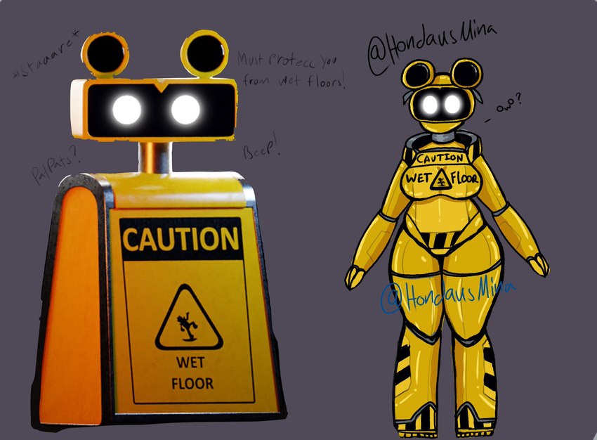 wet floor bot (five nights at freddy's: security breach and etc) created by hondausmina