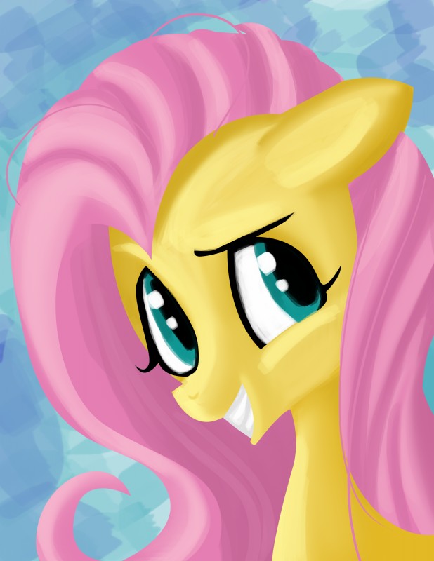 blue_eyes female hair looking_at_viewer pink_hair smile solo fauxsquared friendship_is_magic hasbro my_little_pony fluttershy_(mlp) equid equine horse mammal pony absurd_res hi_res