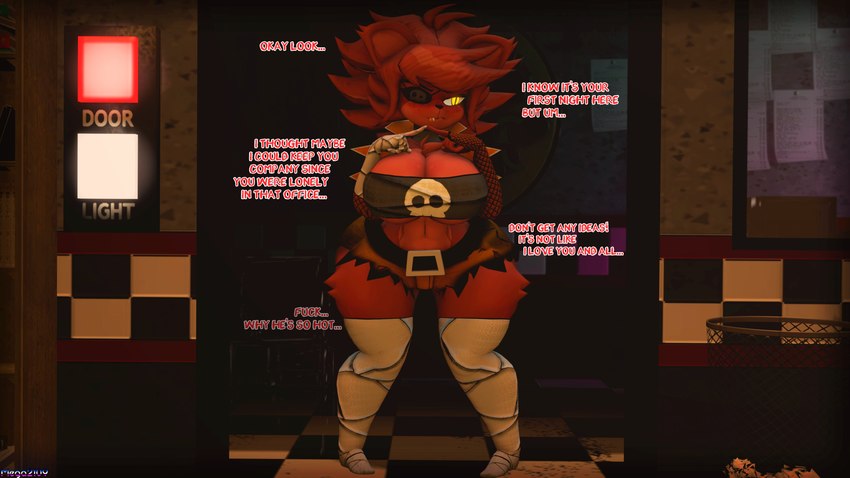 anthro big_breasts blush bra breasts clothing crush eye_patch eyewear female hair huge_breasts legwear machine office pirate shy solo text trash_can underwear yellow_eyes mega2109 five_nights_at_freddy's fredina's_nightclub scottgames fexa_(cryptiacurves) foxy_(fnaf) animatronic canid canine fox mammal robot 16:9 2023 3d_(artwork) 4k absurd_res digital_media_(artwork) english_text hi_res watermark widescreen