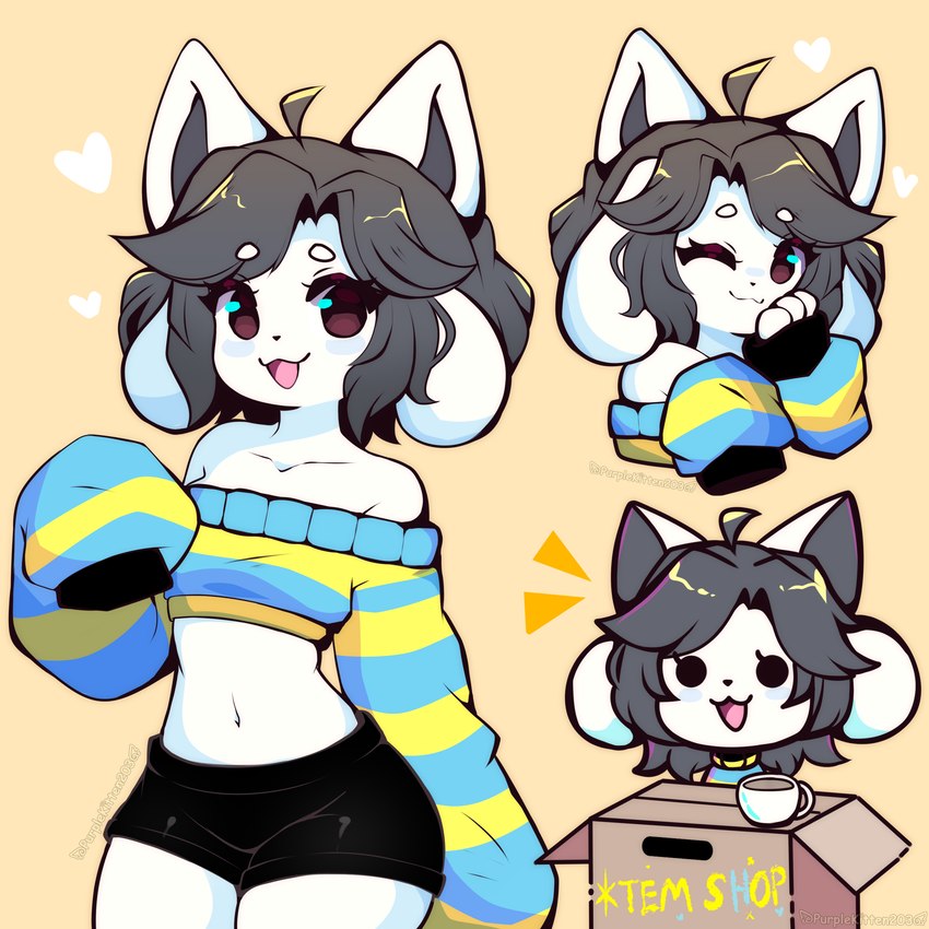 temmie (undertale (series) and etc) created by purplekitten203