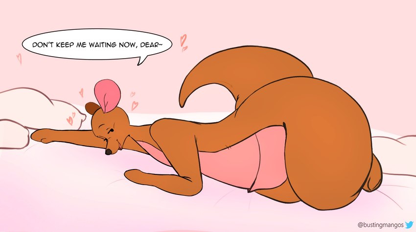 anthro beady_eyes black_eyes bottom_heavy brown_body clothing dialogue eyelashes female huge_hips inviting legwear mature_female nude pear-shaped_figure plushie pouch_(anatomy) seductive smile solo speech_bubble tail text thick_tail thick_thighs wide_hips bustingmangos disney winnie_the_pooh_(franchise) kanga animate_inanimate kangaroo living_plushie macropod mammal marsupial english_text hi_res