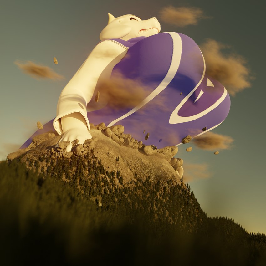 anthro body_size_growth clothing debris destruction emblem eyes_closed female macro macro_female mountain plant purple_clothing rock size_transformation sky solo teeth transformation tree mikesmike undertale undertale_(series) warfare_machine toriel warfare_toriel boss_monster_(undertale) bovid caprine goat mammal 1:1 2022 3d_(artwork) absurd_res blender_(artwork) digital_media_(artwork) hi_res