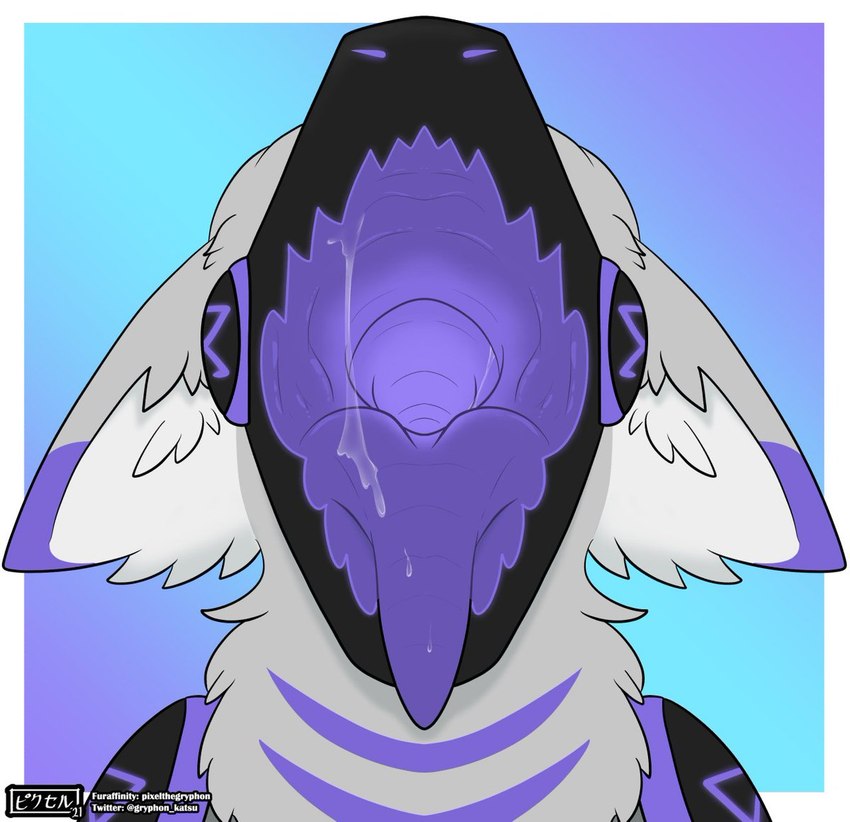 ambiguous_gender cybernetics ears_back imminent_vore machine mouth_shot no_teeth open_mouth pivoted_ears screen screen_face solo tongue tongue_out pixelthegryphon mammal protogen