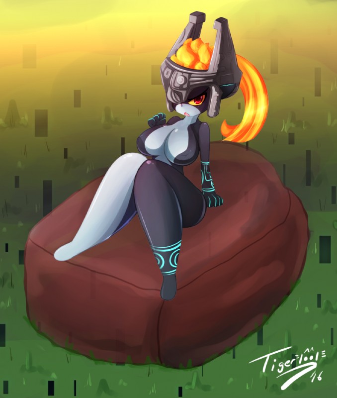 areola big_breasts breasts female huge_breasts inverted_nipples nipples not_furry solo tiger1001 nintendo the_legend_of_zelda twilight_princess midna humanoid twili 2016