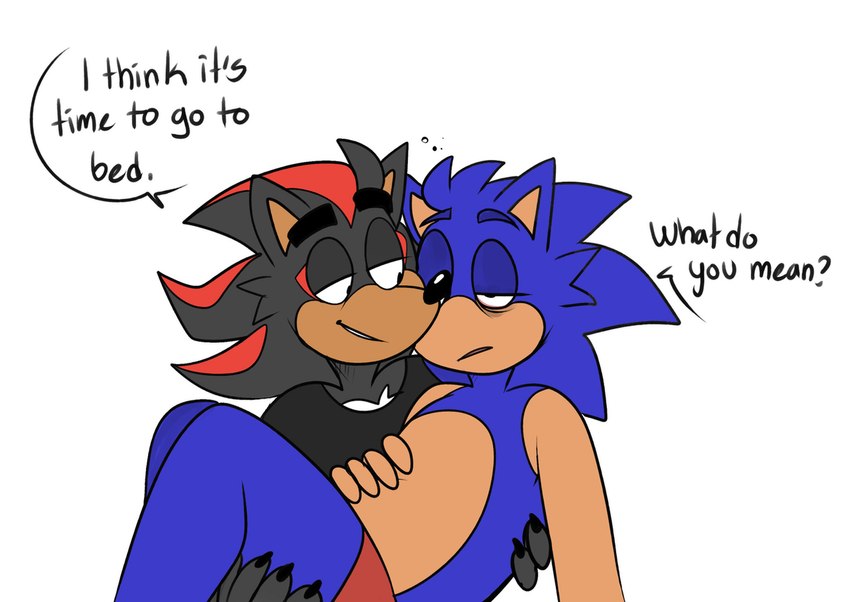 shadow the hedgehog and sonic the hedgehog (sonic the hedgehog (series) and etc) created by beastofeuthanasia