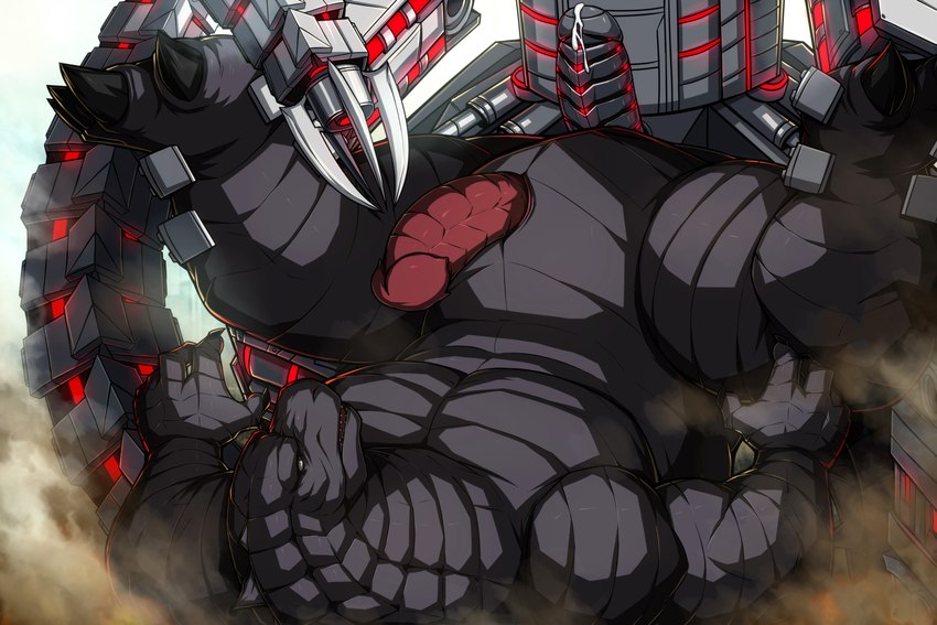 animal_genitalia claws defeat defeat_sex defeated duo erection genital_slit genitals machine machine_bondage male male/male nude penis spread_legs spreading drks godzilla_(series) monsterverse toho godzilla mechagodzilla 3:2 absurd_res hi_res