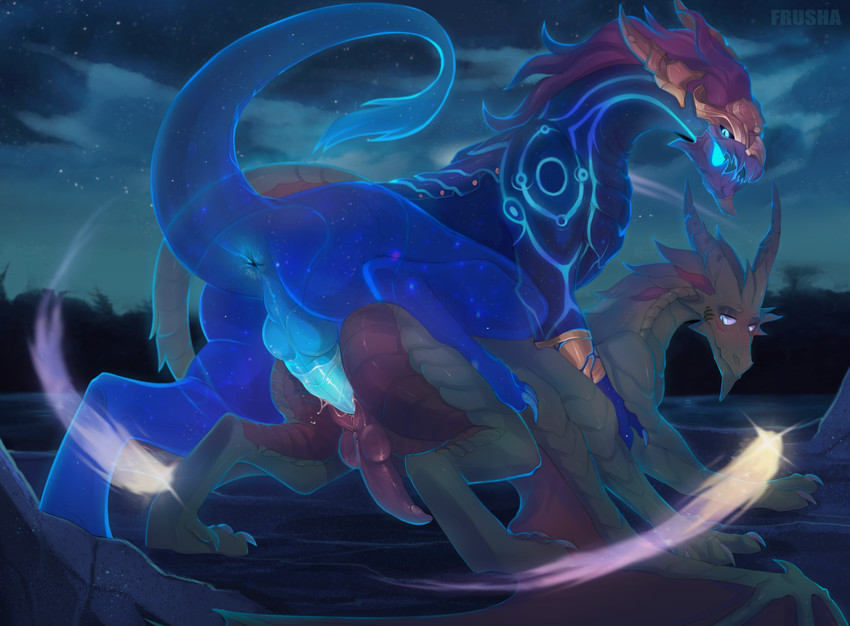 aurelion sol and grafierka (league of legends and etc) created by frusha