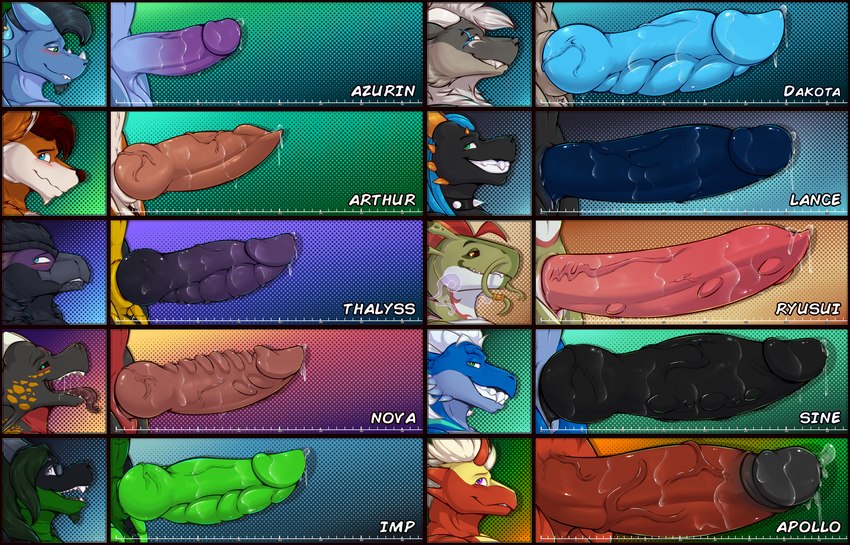 animal_genitalia animal_penis anthro ball_tuft balls beak big_penis bite biting_lip biting_own_lip black_body black_hair black_penis blue_body blue_eyes blue_hair blue_penis blush bodily_fluids brown_body brown_fur chart chest_tuft collar comparing comparing_penis comparison dark_sclera dotted_background dripping ear_tuft erection eye_scar eyewear eyewear_only facial_hair facial_horn facial_scar fluffy foreskin fur furgonomics furry-specific_piercing furry_specific_accessory genital_fluids genital_slit genitals gills glasses glasses_only goatee green_body green_eyes green_penis hair horn humanoid_genitalia humanoid_penis knot knotted_penis leaking_precum long_hair looking_at_viewer looking_away looking_pleasured male measurement measuring measuring_penis multicolored_body multicolored_fur multicolored_penis muscular muscular_anthro muscular_male nude orange_body pattern_background penis penis_bump penis_chart penis_size_difference piercing pink_penis precum precum_drip precum_on_penis precum_string pubes red_hair retracted_foreskin ruler saliva saliva_on_tongue saliva_string scar self_bite sheath shy simple_background smile smoke smug_expression smug_face spiked_collar spikes teeth teeth_showing tongue tongue_out tuft vein veiny_penis wearing_glasses white_eyes white_hair yellow_eyes aktiloth capcom monster_hunter mythology nintendo penis_lineup pokemon apollo_(blazeyboi) azurin nova_(atypicaldragon) ryusui_(drakinhydra) sinecurve_(character) blaziken canid canine dragon fish flying_wyvern fox generation_3_pokemon hybrid mammal marine mythological_creature mythological_scalie nargacuga pokemon_(species) scalie hi_res