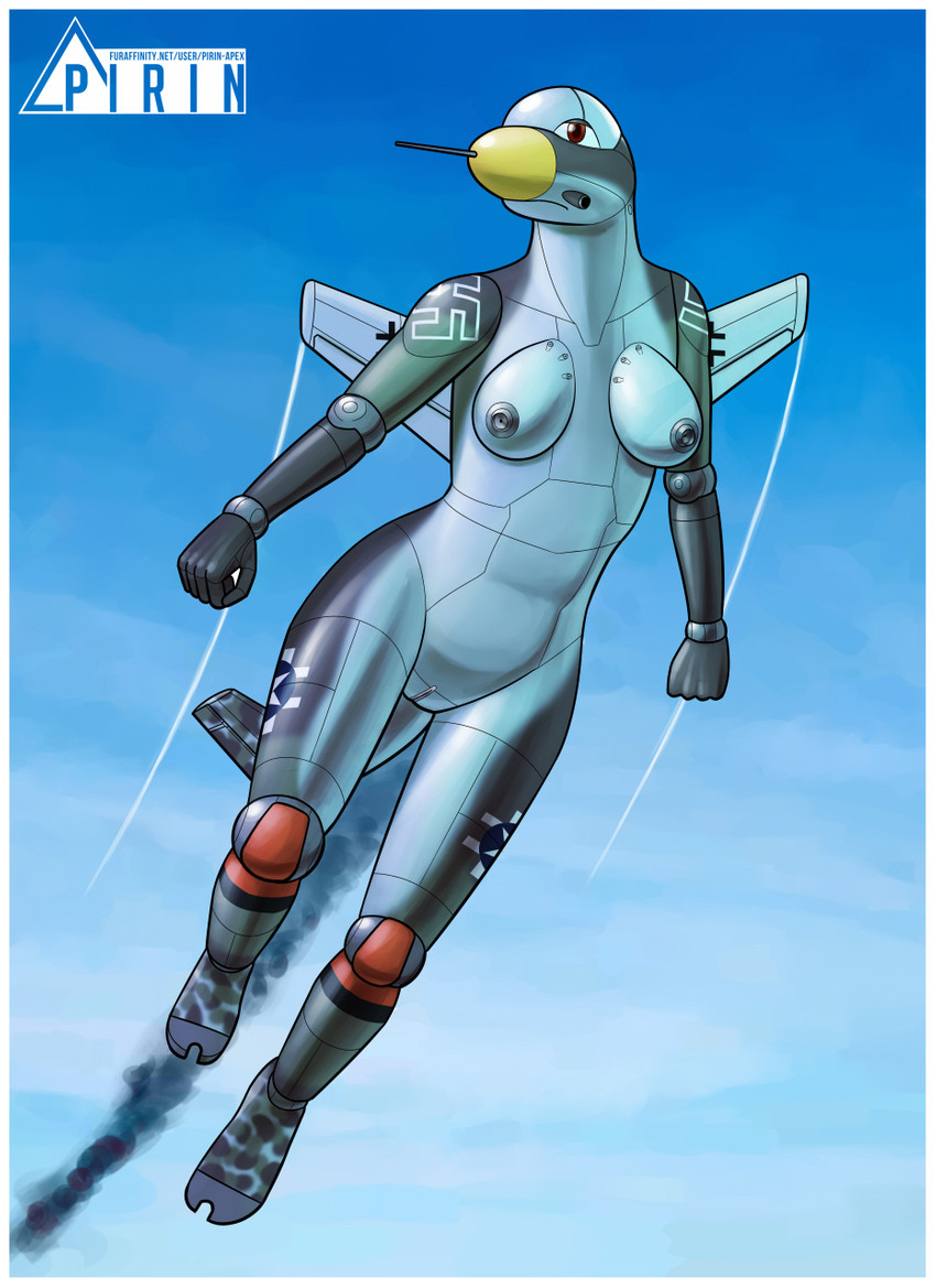 aircraft airplane alternate_species border breasts female flying genitals humanoidized machine nazi nipples not_furry pussy sky skyscape solo swastika symbol vehicle white_border wings pirin-apex aircraft_humanoid humanoid living_aircraft living_machine living_vehicle hi_res