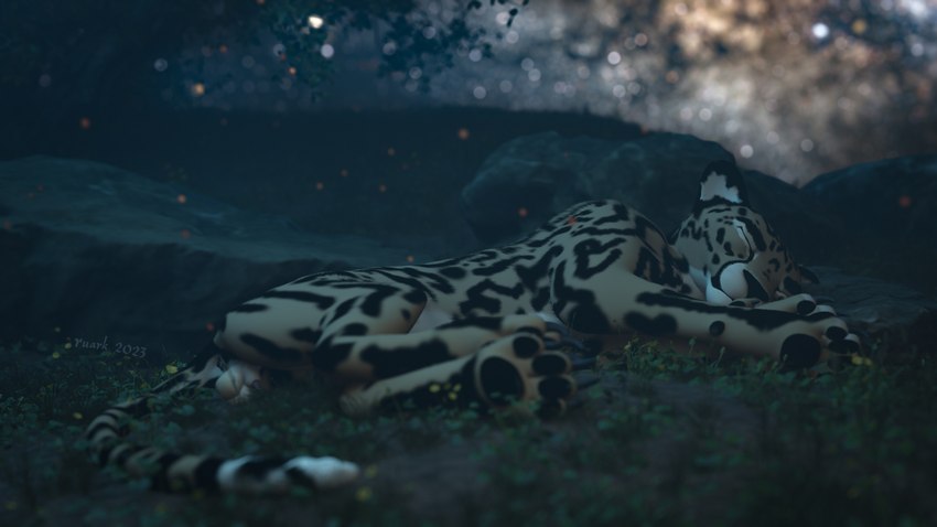 animal_genitalia balls eyes_closed feline_sheath feral fully_sheathed genitals grass lying male on_side outside plant sheath solo ruark cheetah felid feline mammal 16:9 3d_(artwork) digital_media_(artwork) widescreen